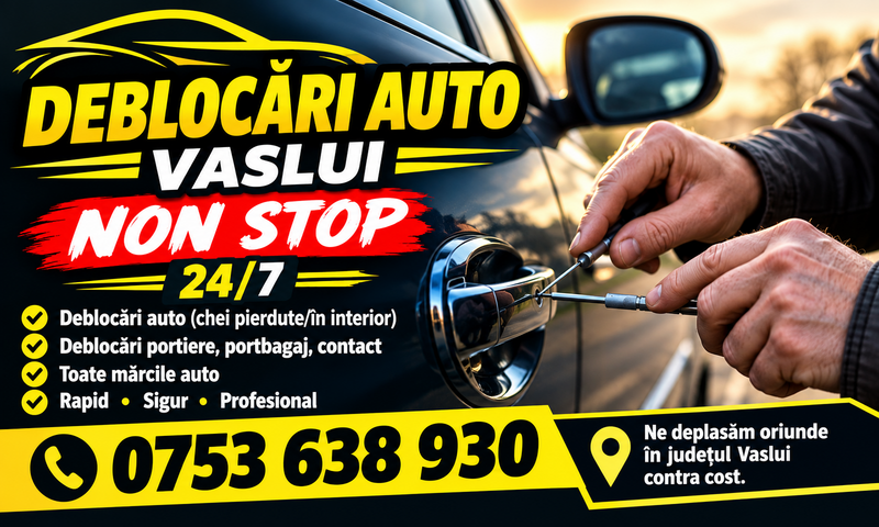 Deblocari auto Vaslui 24/7 non stop